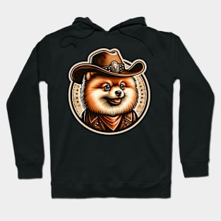 Pomeranian Cowboy Hoodie